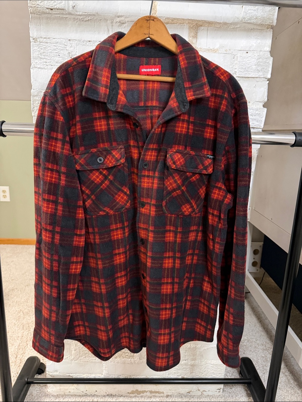 UNIONBAY Red and Black Plaid Shirt Jacket